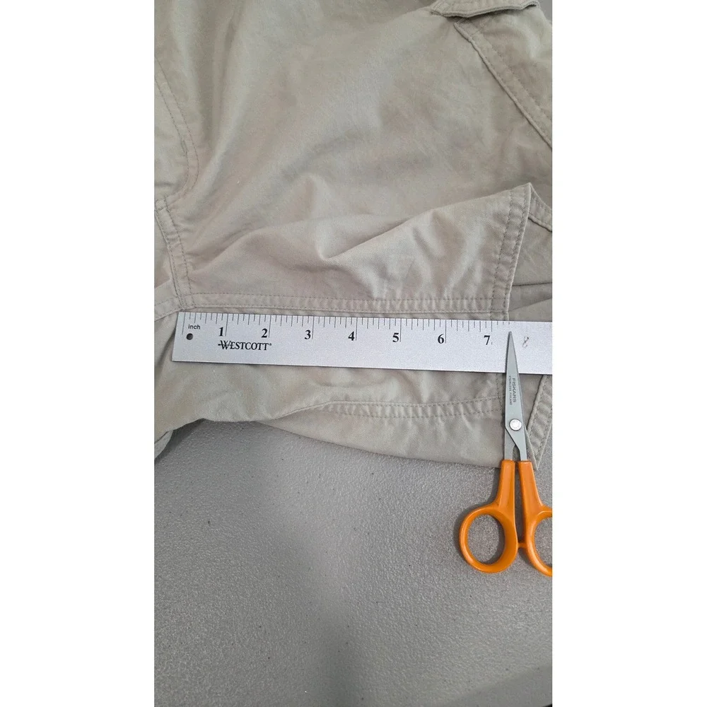 The North Face Men Tan Cargo Shorts M Inseam 7.5‎ in Belted Hiking Outdoor